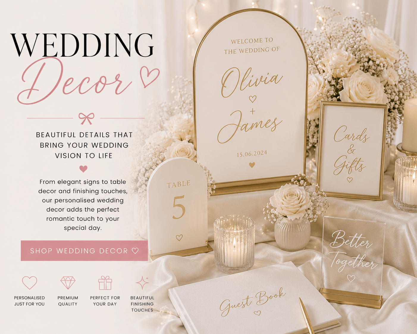 Wedding Decor - Bespoke Bridal Co