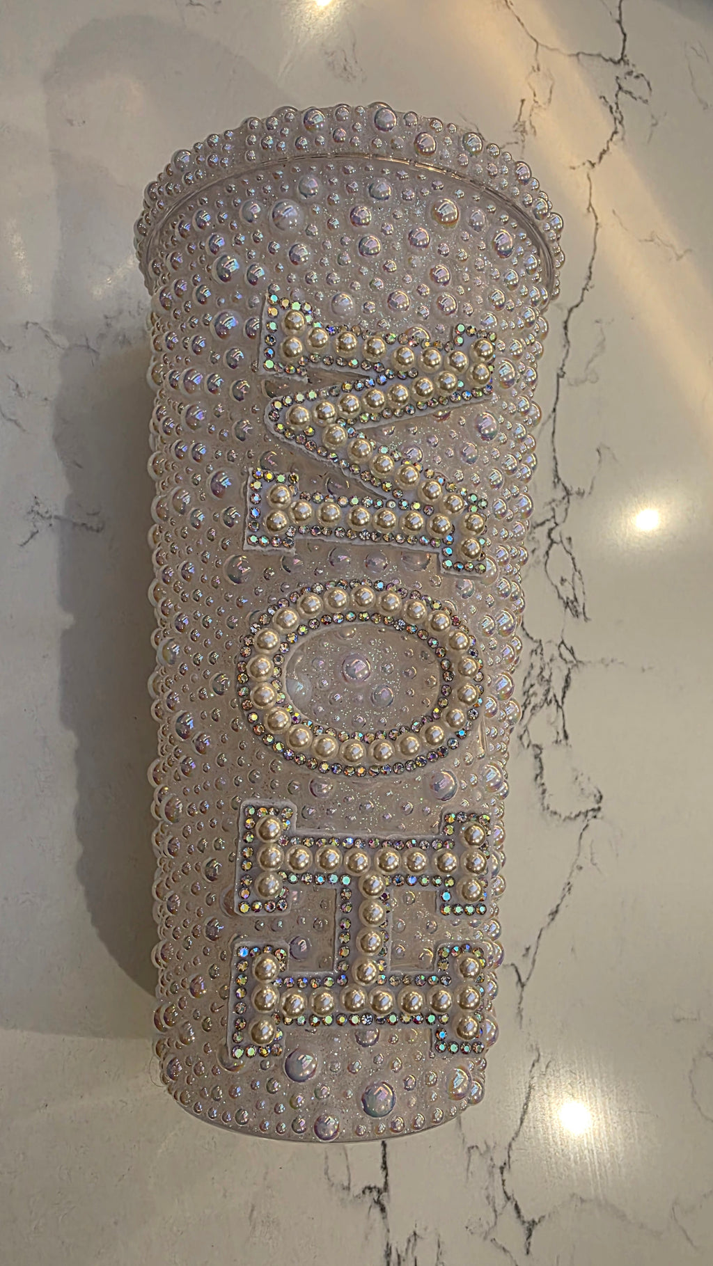 Personalised Maid of Honour Pearl Tumbler Cup – Luxury Bridal Party Gift