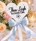 Personalised Flower Girl Heart Wand – Custom Wedding Wand Gift | Pre-Order