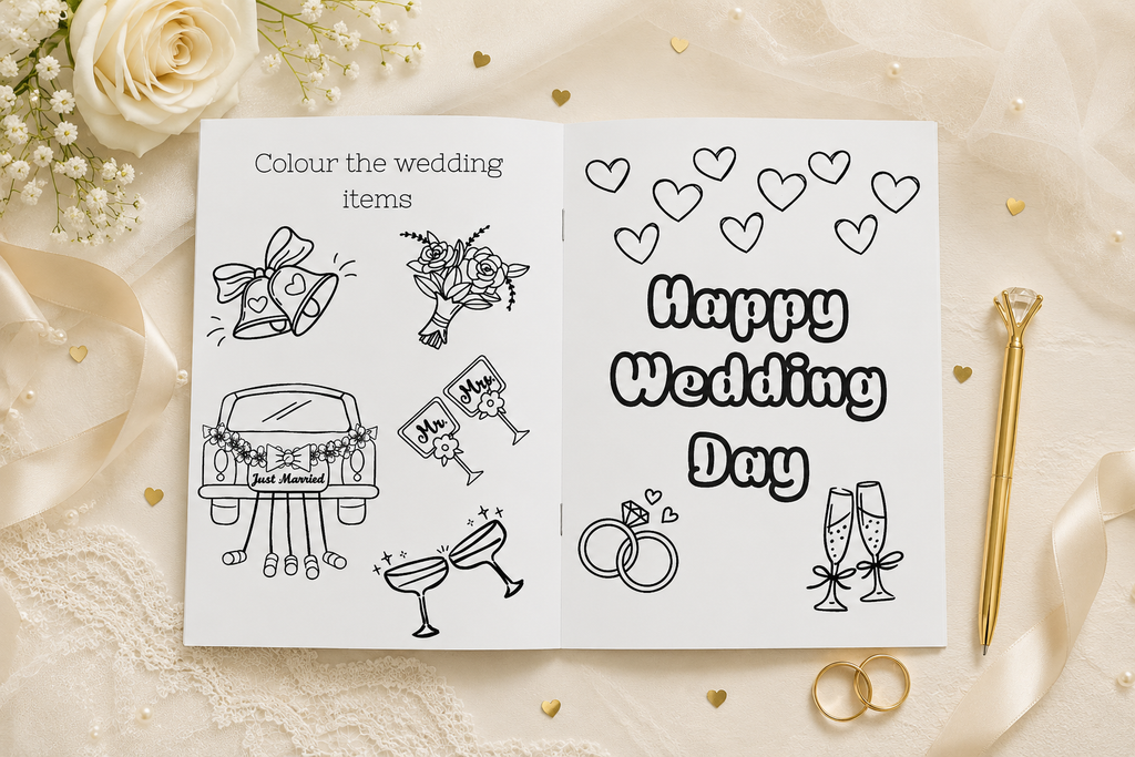 Personalised Wedding Activity Book for Children – Kids Wedding Entertainment Pack