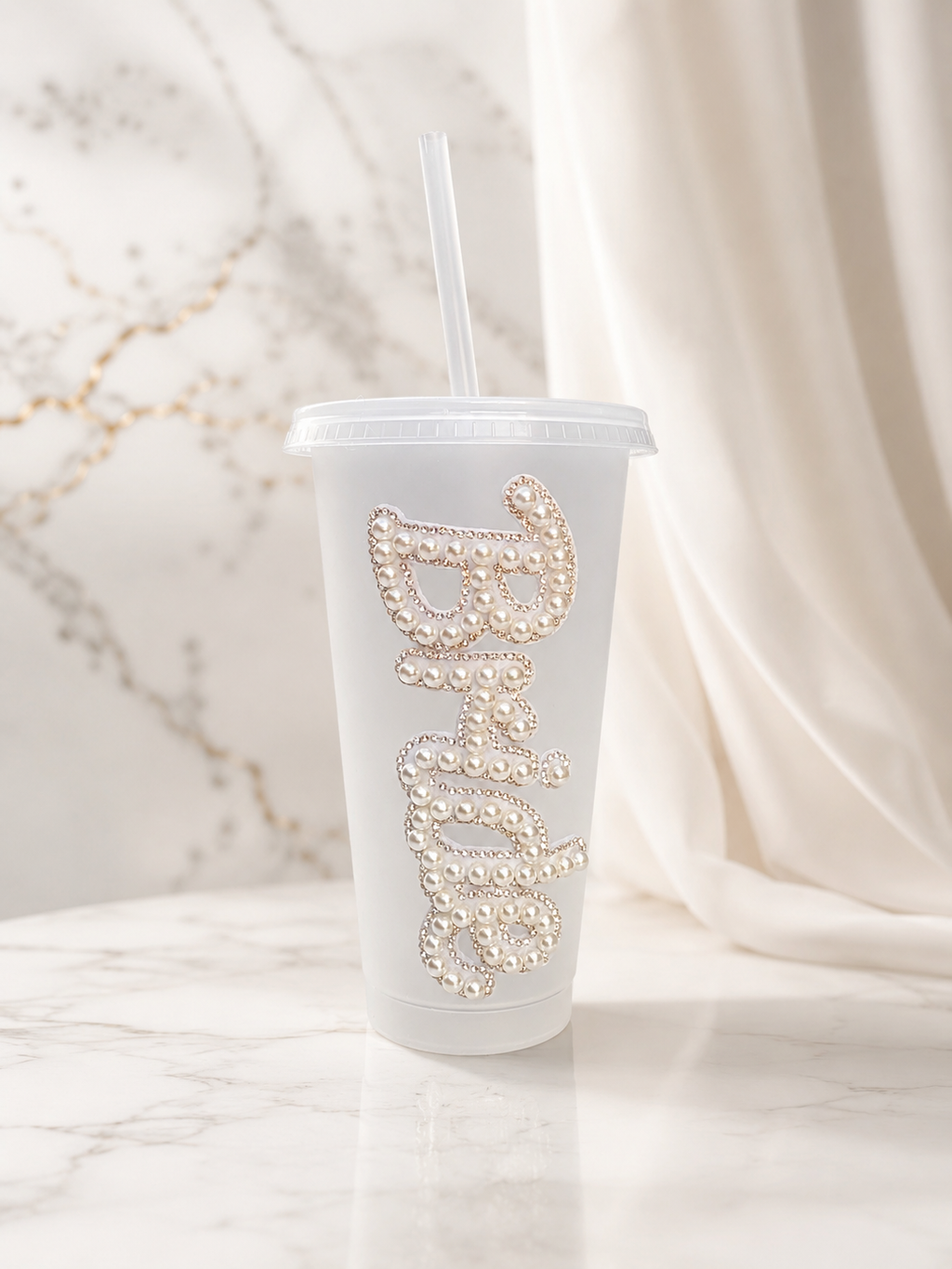 Personalised Bride Frosted Tumbler Cup – Luxury Bridal Gift & Wedding Keepsake