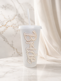 Personalised Bride Frosted Tumbler Cup – Luxury Bridal Gift & Wedding Keepsake