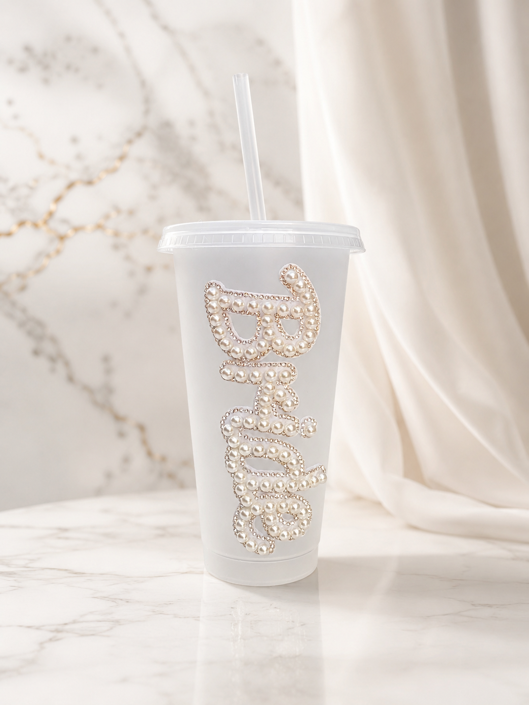 Personalised Bride Frosted Tumbler Cup – Luxury Bridal Gift & Wedding Keepsake