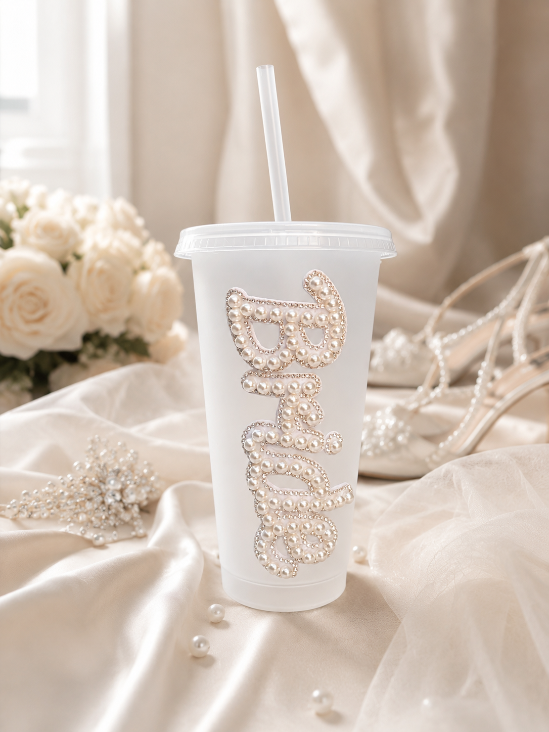Personalised Bride Frosted Tumbler Cup – Luxury Bridal Gift & Wedding Keepsake