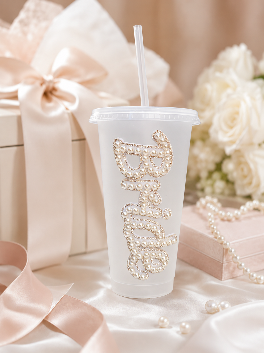 Personalised Bride Frosted Tumbler Cup – Luxury Bridal Gift & Wedding Keepsake