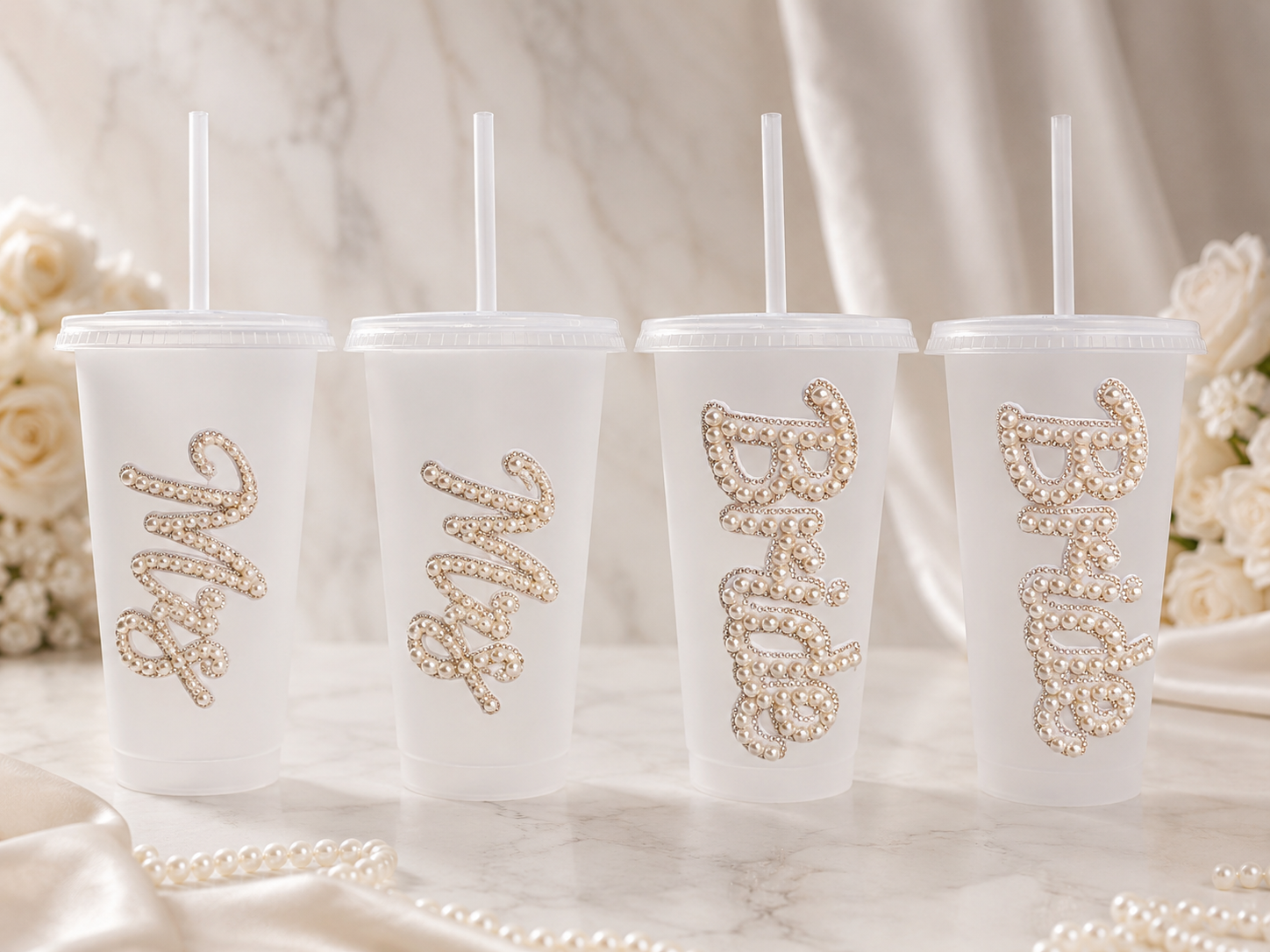 Personalised Bride Frosted Tumbler Cup – Luxury Bridal Gift & Wedding Keepsake