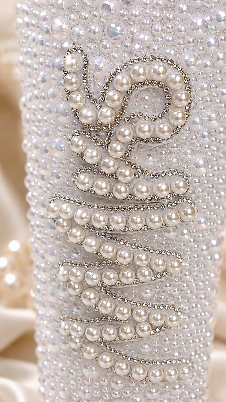 Personalised Mrs Pearl Tumbler Cup – Luxury Bridal Gift & Wedding Keepsake