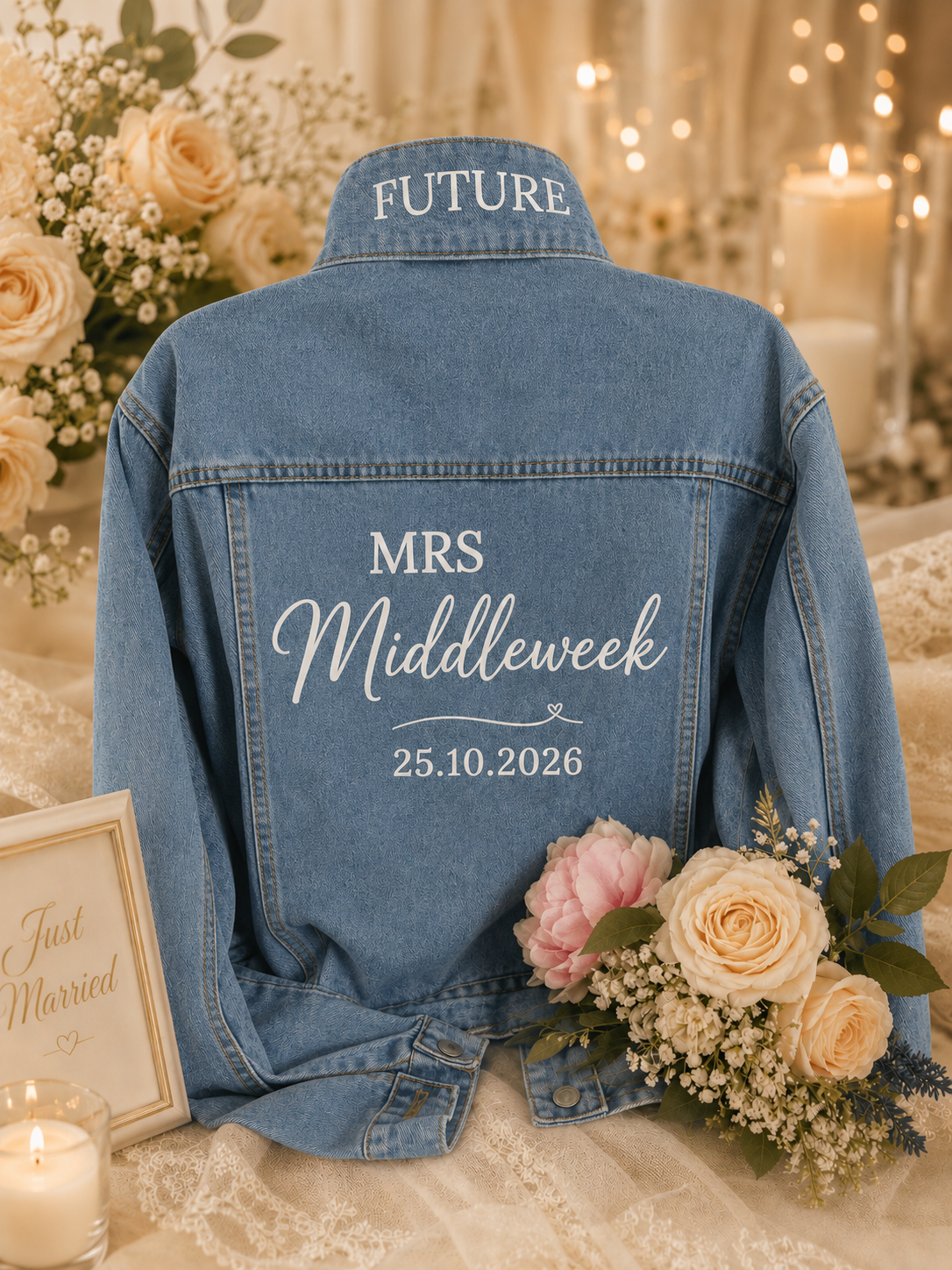 Personalised Bridal Denim Jacket – Custom Bride Wedding Jacket | Pre-Order