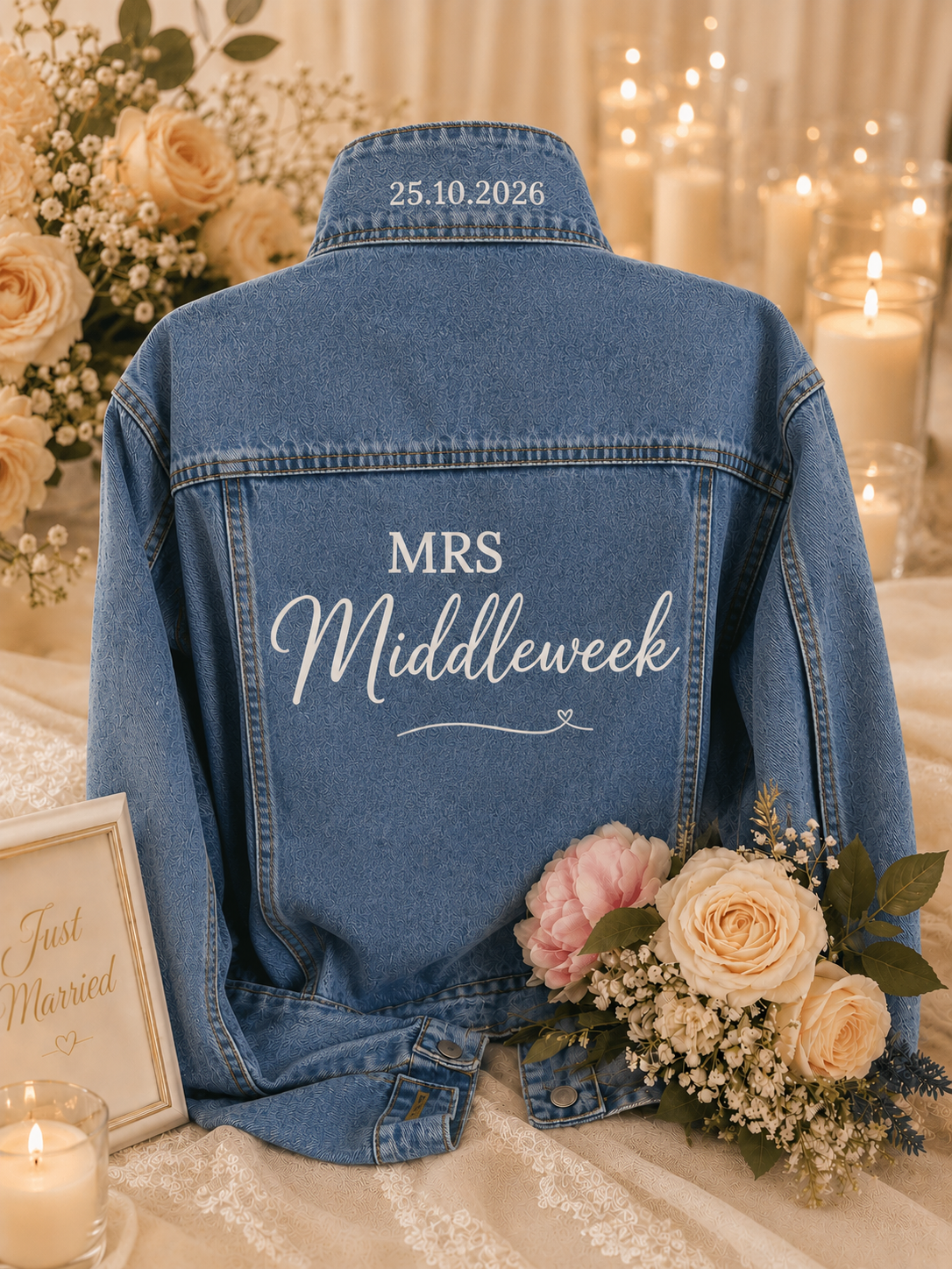 Personalised Bridal Denim Jacket – Custom Bride Wedding Jacket | Pre-Order