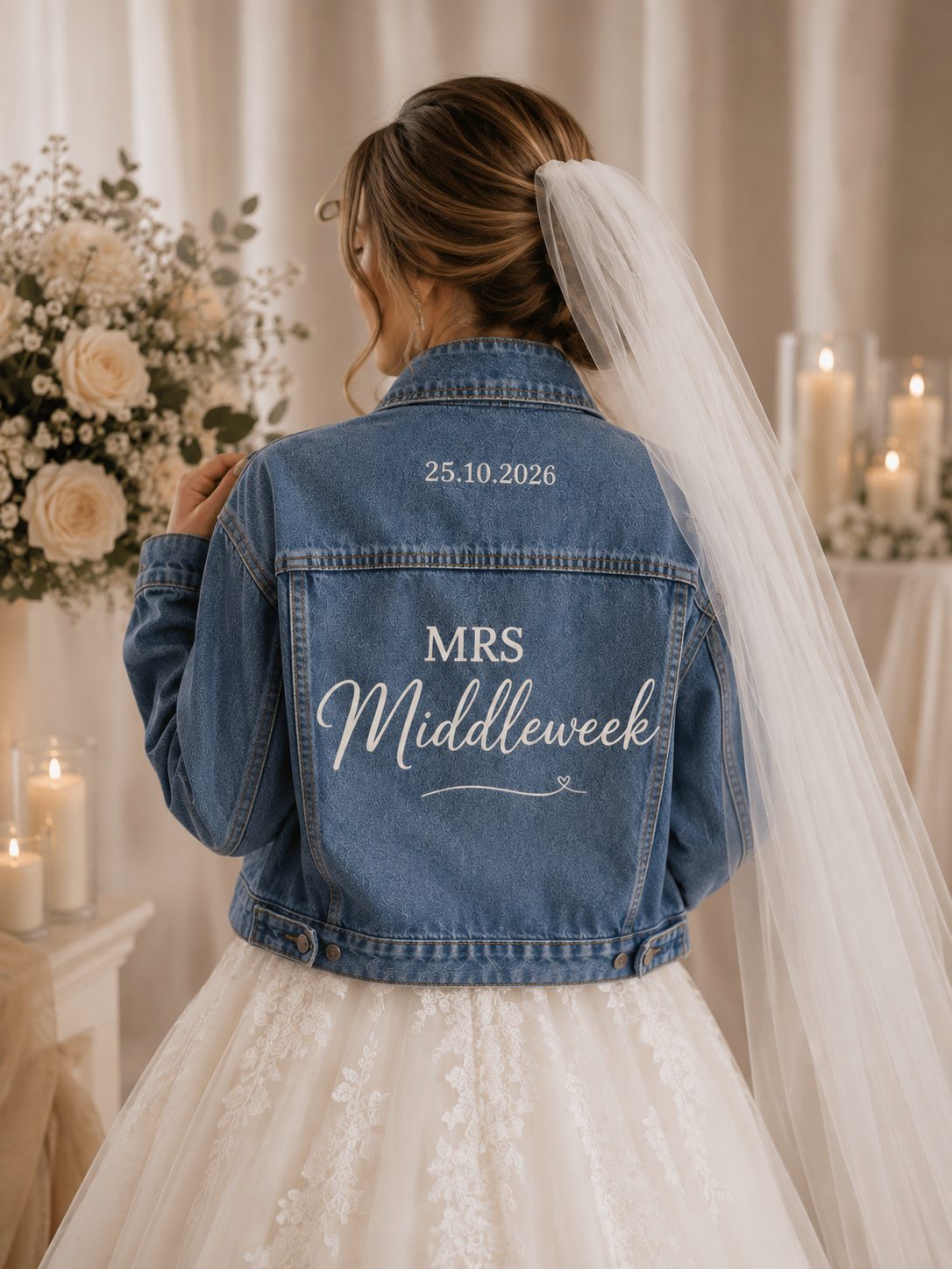 Personalised Bridal Denim Jacket – Custom Bride Wedding Jacket | Pre-Order