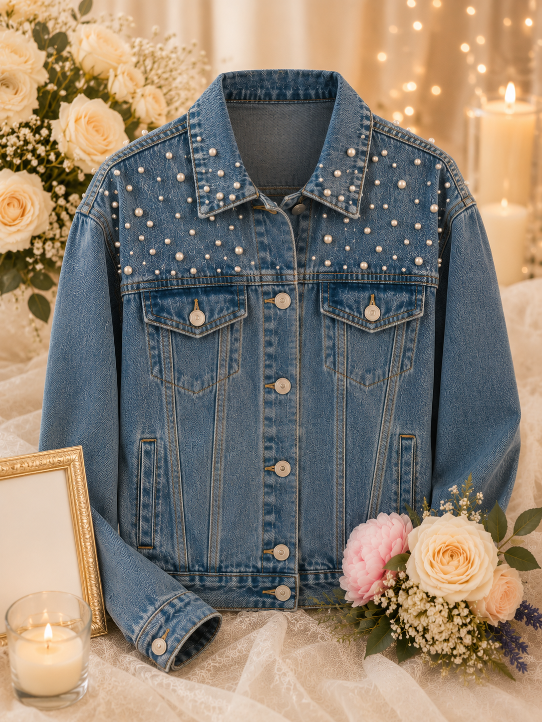 Personalised Bridal Denim Jacket – Custom Bride Wedding Jacket | Pre-Order