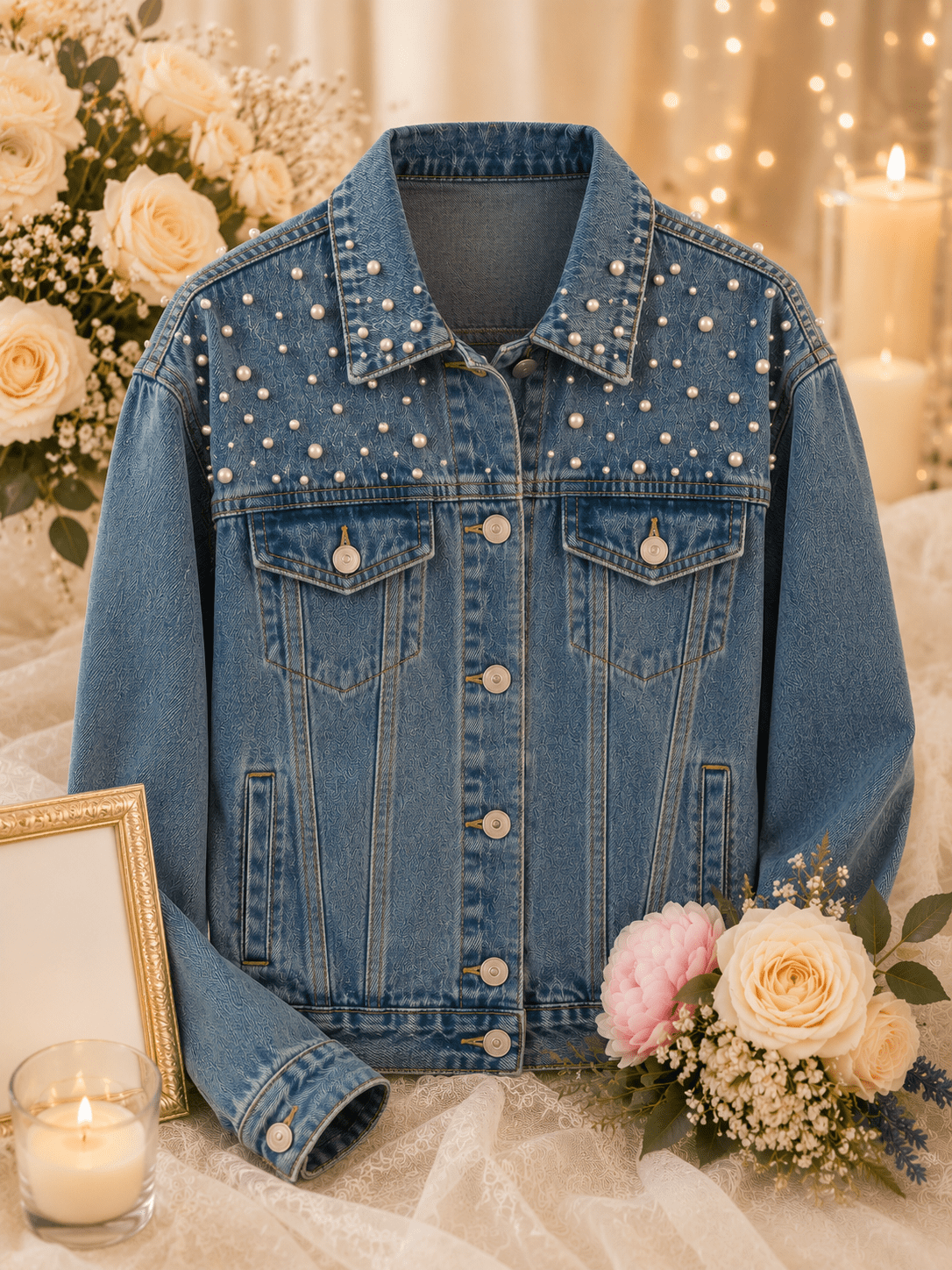 Personalised Bridal Denim Jacket – Custom Bride Wedding Jacket | Pre-Order - Bespoke Bridal Co