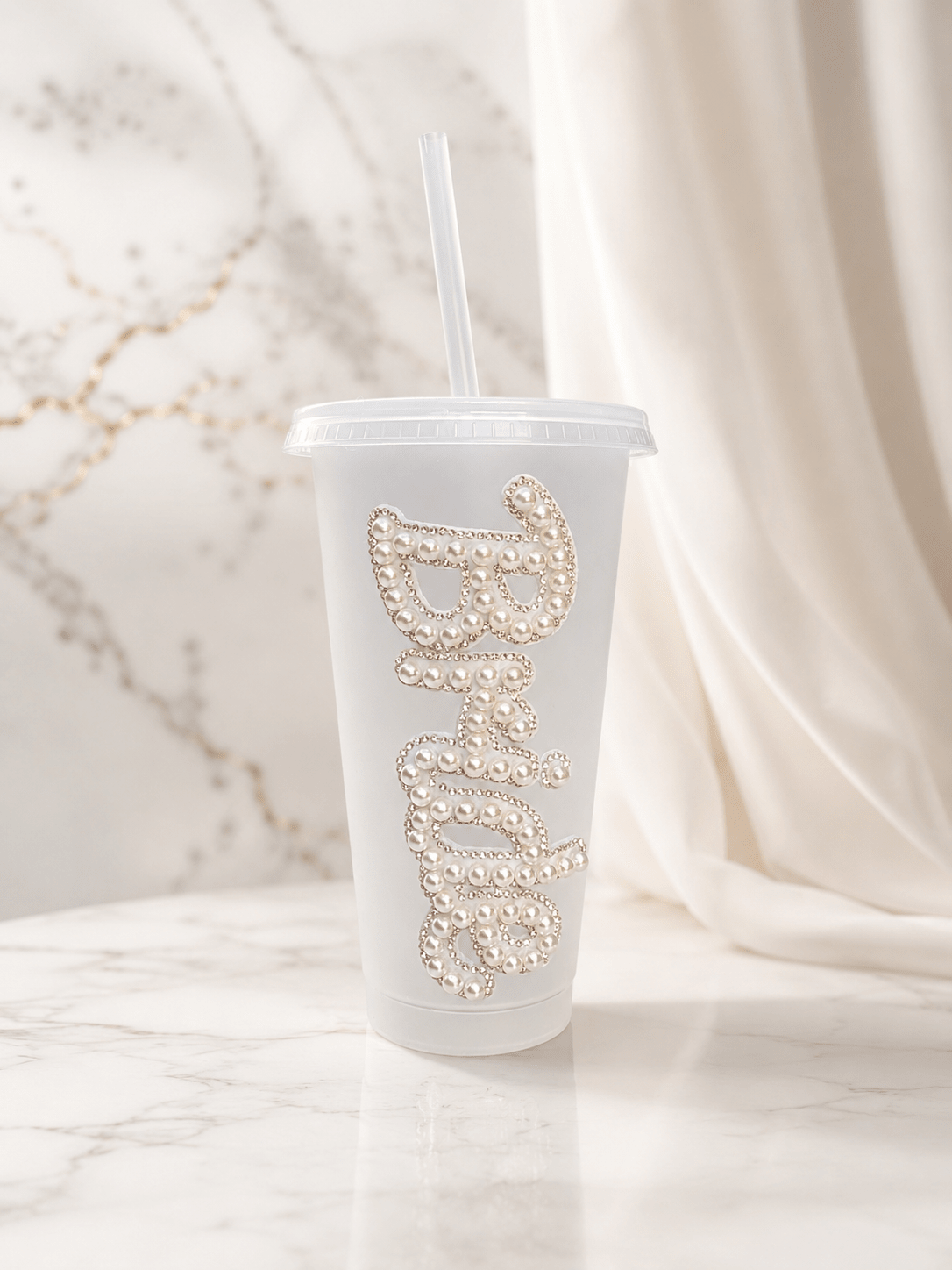 Personalised Bride Frosted Tumbler Cup – Luxury Bridal Gift & Wedding Keepsake - Bespoke Bridal Co