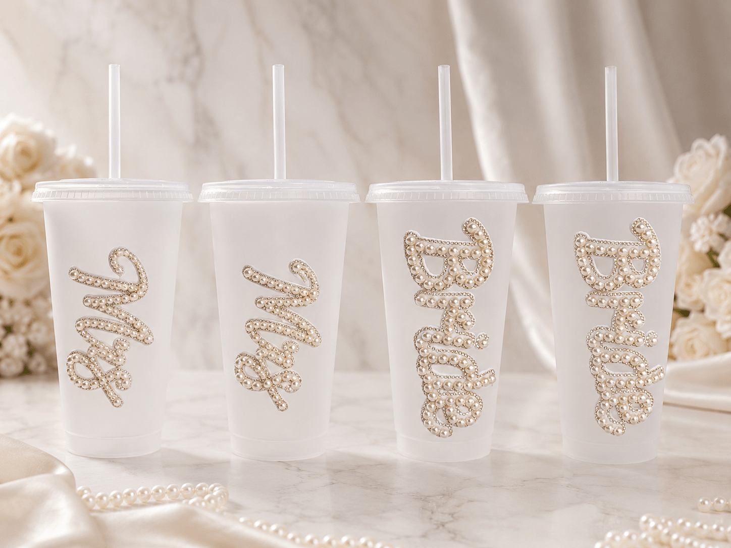 Personalised Bride Frosted Tumbler Cup – Luxury Bridal Gift & Wedding Keepsake - Bespoke Bridal Co