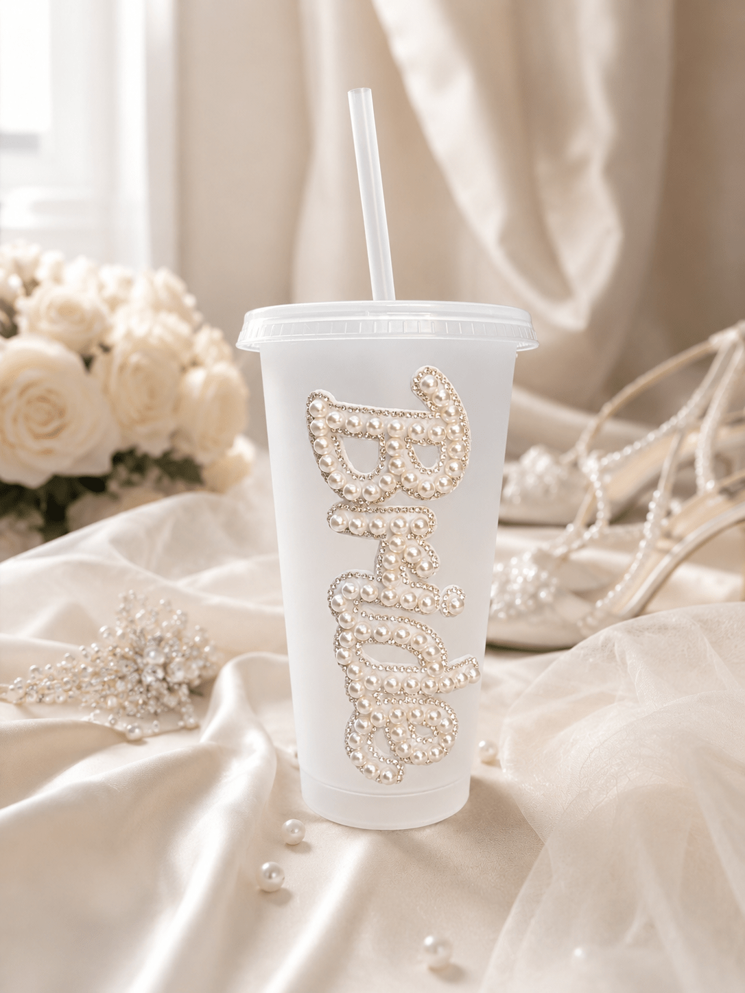 Personalised Bride Frosted Tumbler Cup – Luxury Bridal Gift & Wedding Keepsake - Bespoke Bridal Co