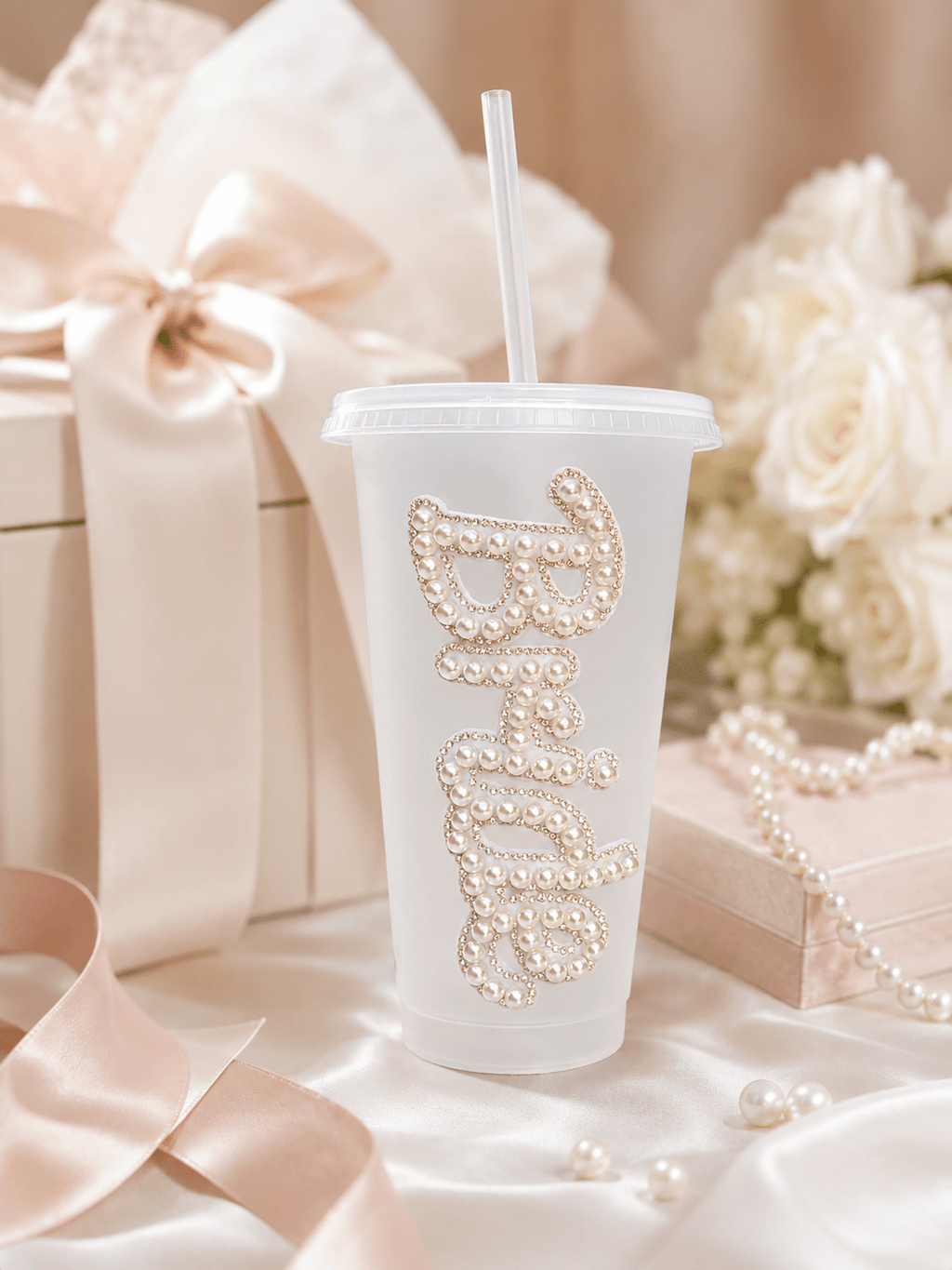 Personalised Bride Frosted Tumbler Cup – Luxury Bridal Gift & Wedding Keepsake - Bespoke Bridal Co