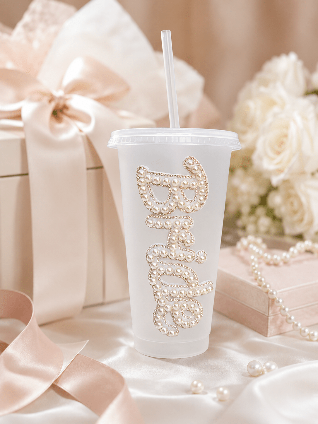 Personalised Bride Frosted Tumbler Cup – Luxury Bridal Gift & Wedding Keepsake - Bespoke Bridal Co