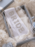 Personalised Bride Pearl Sash – Luxury Hen Party & Bridal Shower Accessory - Bespoke Bridal Co