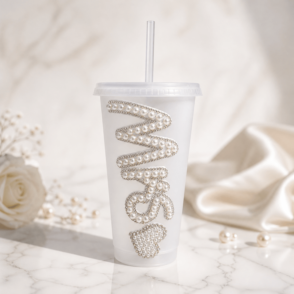 Personalised Mrs Frosted Tumbler Cup – Luxury Bridal Wedding Cup - Bespoke Bridal Co