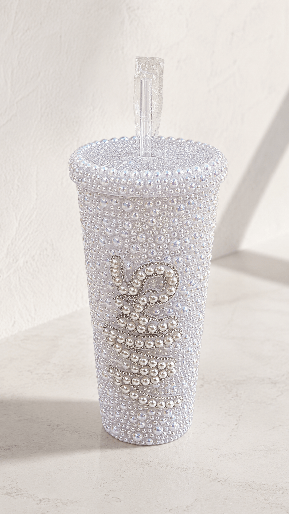 Personalised Mrs Pearl Tumbler Cup – Luxury Bridal Gift & Wedding Keepsake - Bespoke Bridal Co