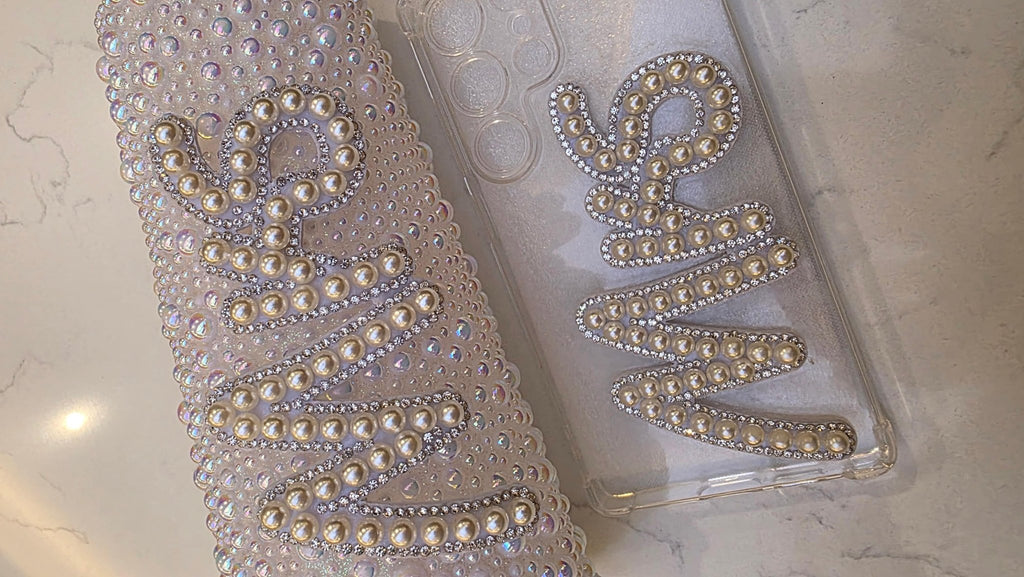 Personalised Mrs Pearl Tumbler & Phone Case Gift Set – Luxury Bridal Bundle - Bespoke Bridal Co