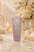 Personalised Bride Light Pink Pearl Tumbler Cup – Luxury Bridal Gift | Pre-Order